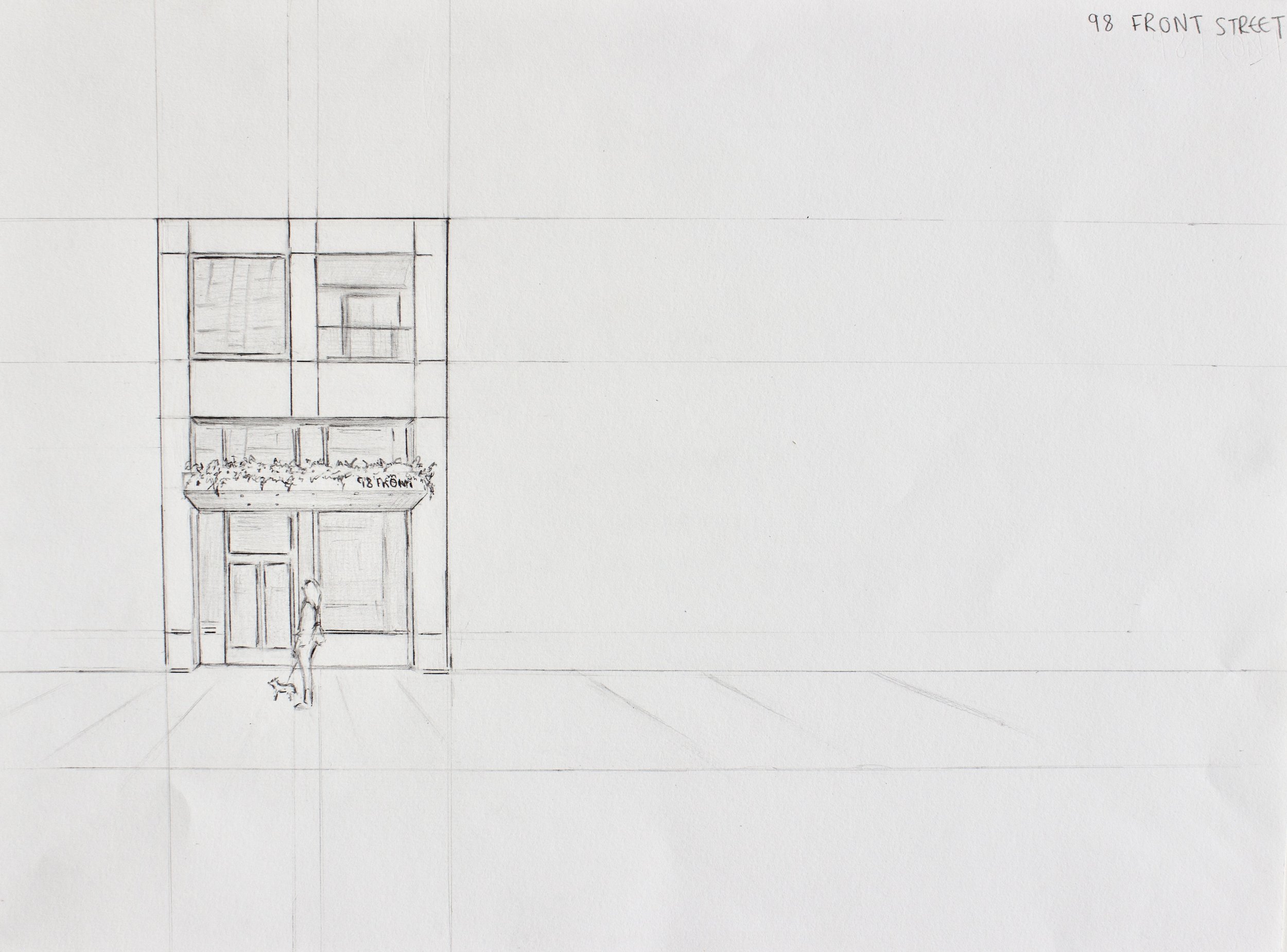 Interior design sketch- New York exterior 