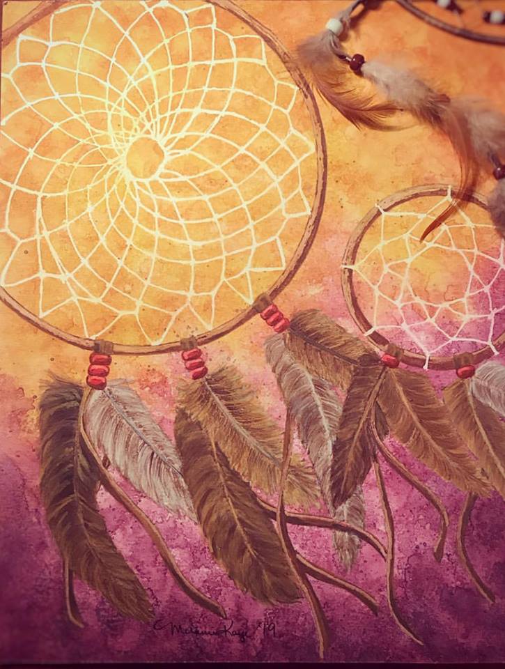 Melanie Kaye worked on this beautiful piece during our Workshop Wednesdays!