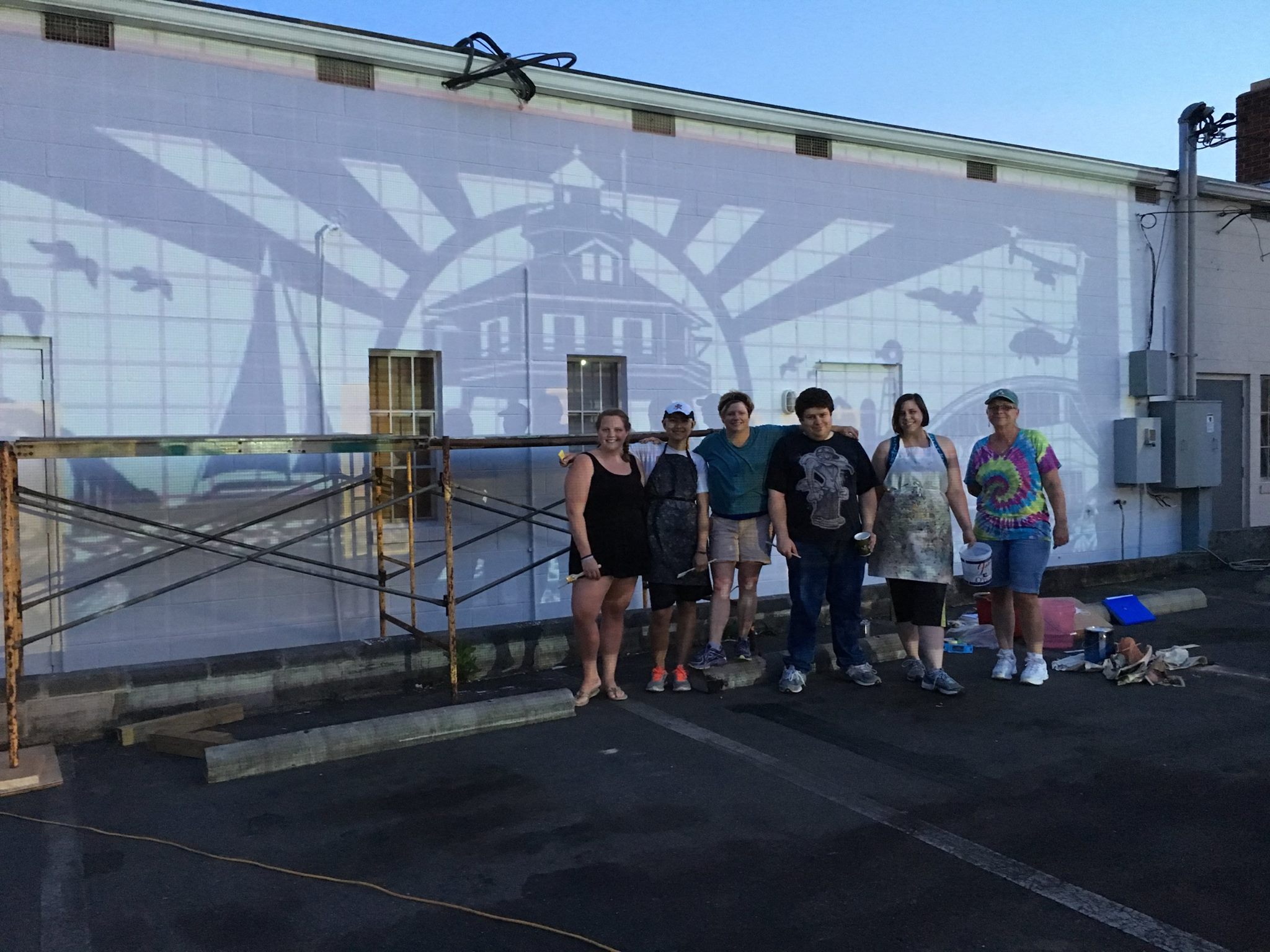 Carrie Patterson & Adrienne Dixon with the St. Mary’s College Community Arts Class