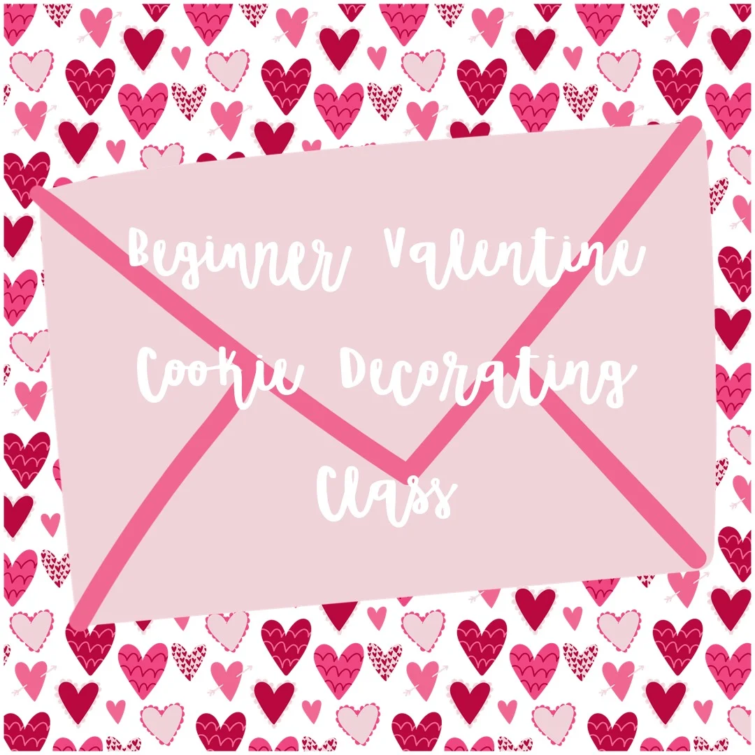 Beginner Valentine Cookie Decorating with Ainslie Lane Cookie Studio