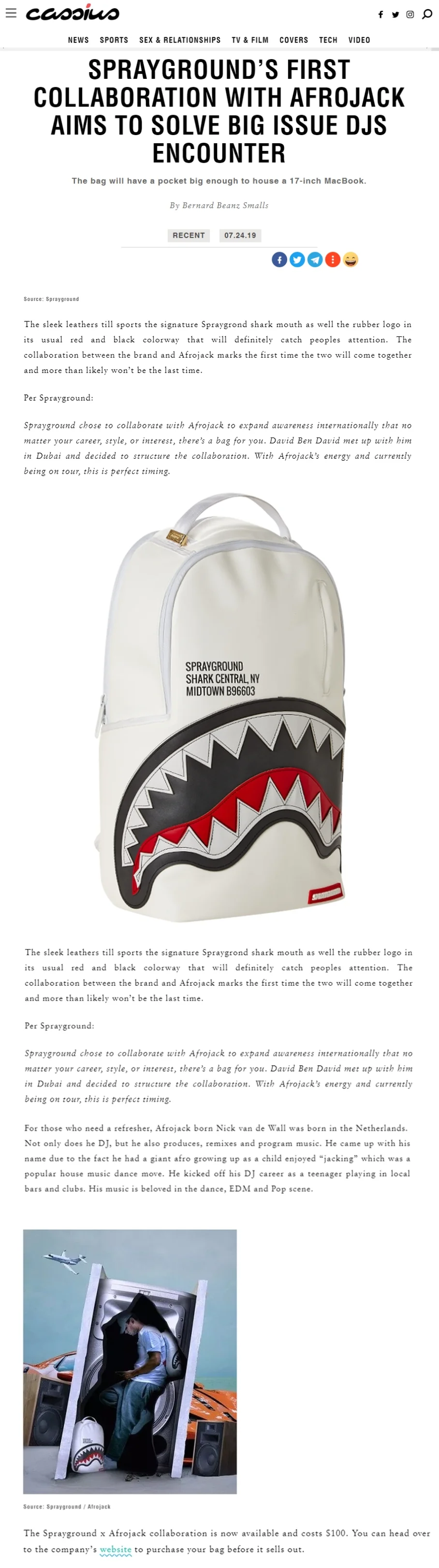 sprayground afrojack