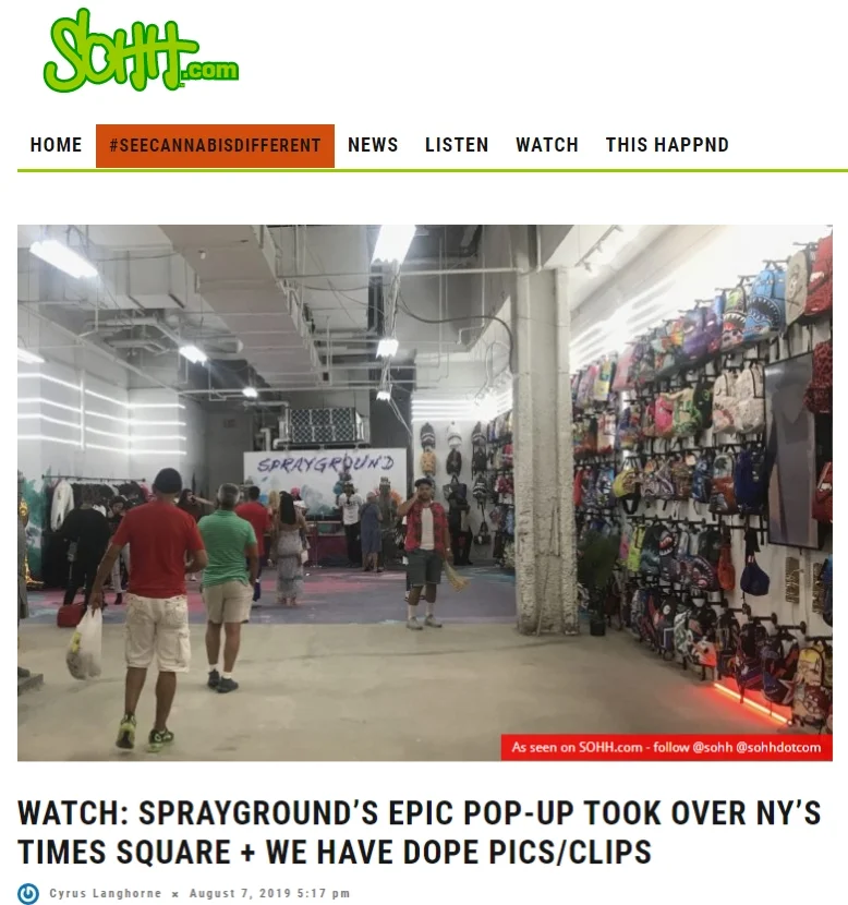 sprayground pop up