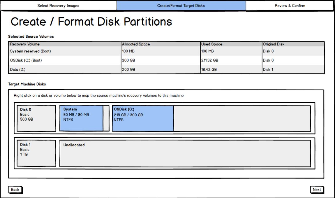 An early concept, created with Balsamiq Mockups