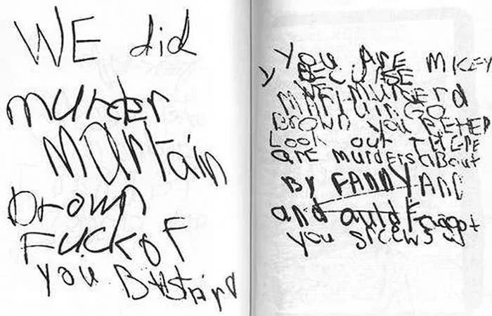 The notes left in the nursery.