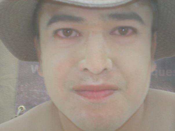 Dusty . . . no shirt.