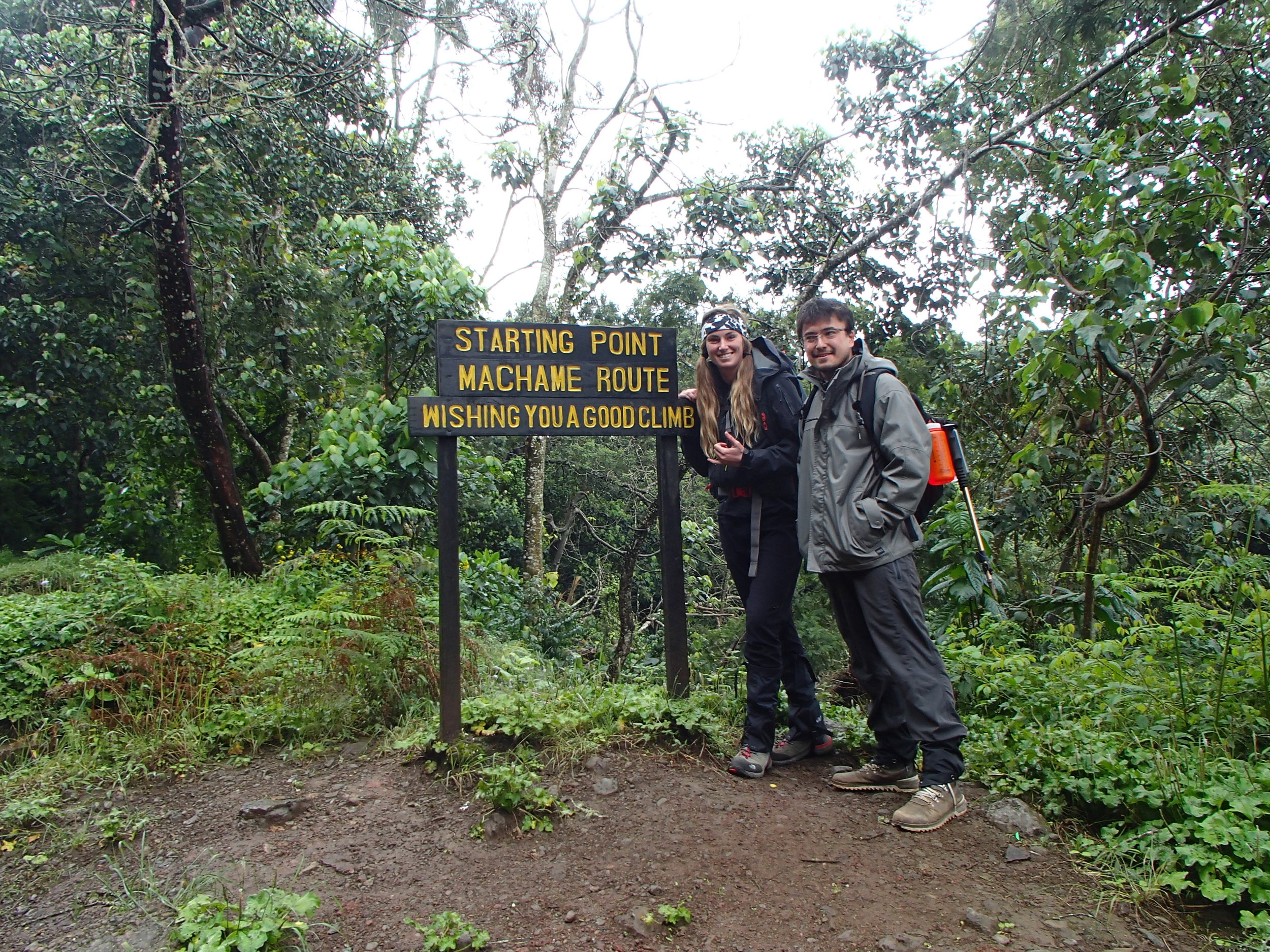  Beginning our trip up the mountain. 