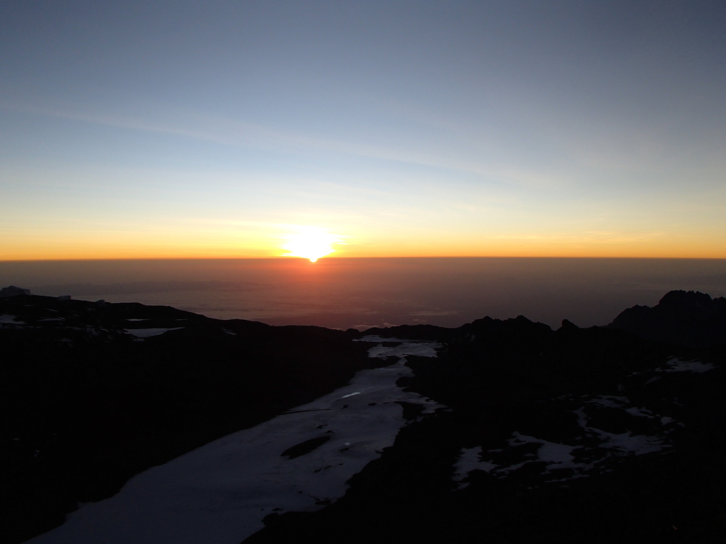  Sunrise from the top of Africa. 