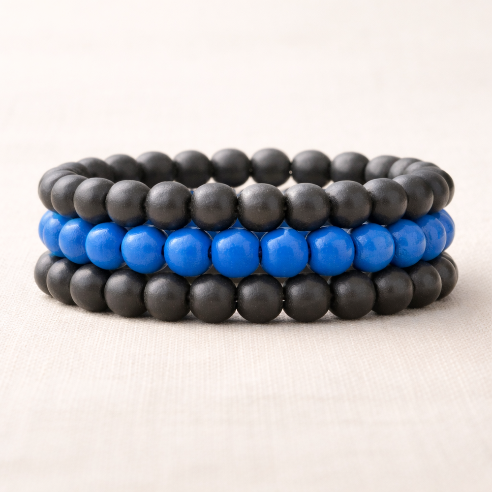 Thin Blue Line Bracelet (Police) — Emily's Bracelets