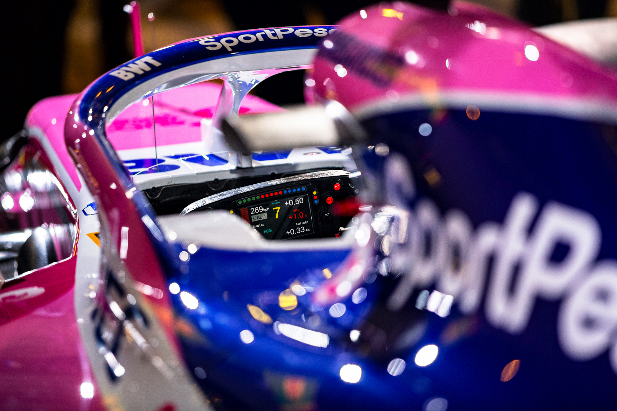  Toronto, Canada 13 Feb, 2019. SportPesa Racing Point F1 Team launch their 2019 car and livery at the John Bassett Theatre in Toronto, Canada. Credit: Gary Hebding Jr/Alamy Live News 