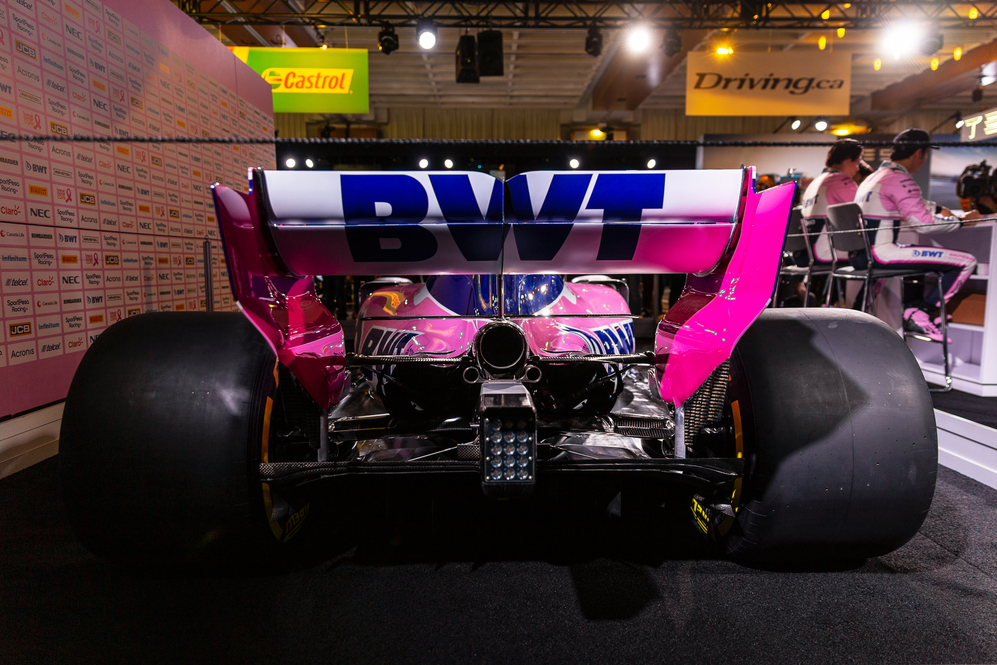  Toronto, Canada 13 Feb, 2019. SportPesa Racing Point F1 Team launch their 2019 car and livery at the John Bassett Theatre in Toronto, Canada. Credit: Gary Hebding Jr/Alamy Live News 