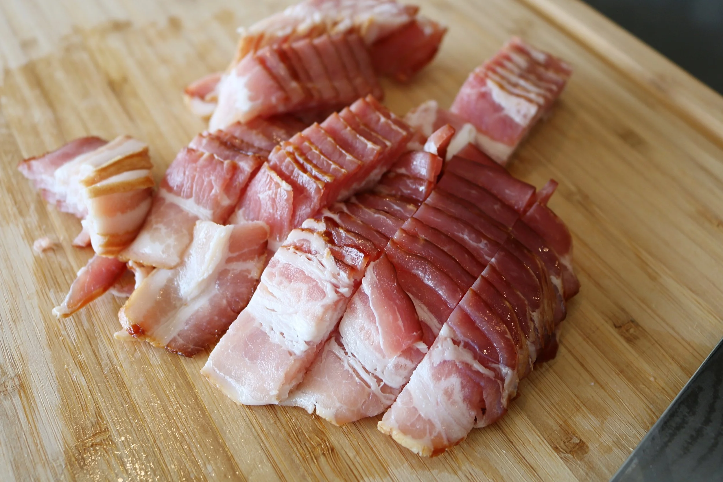 I cut my bacon in 1/2 inch slices