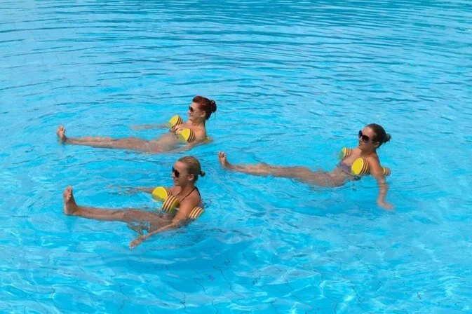 Joining the aqua aerobics team!
