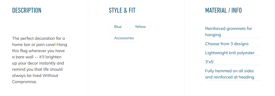 Product Descriptions