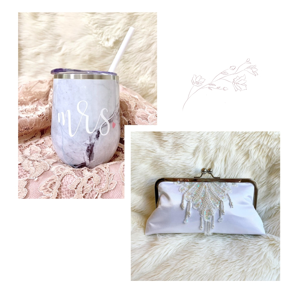 mrs bridal shower tumbler and wedding purse.jpg