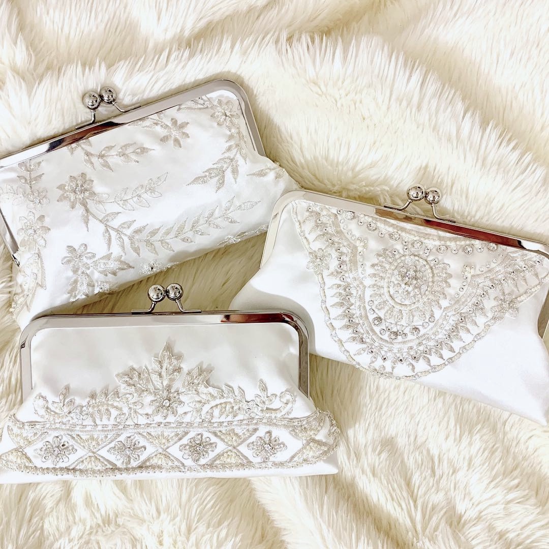 White Bridal Acrylic Box Purse Clutch - Gift for Bridal Shower Etc