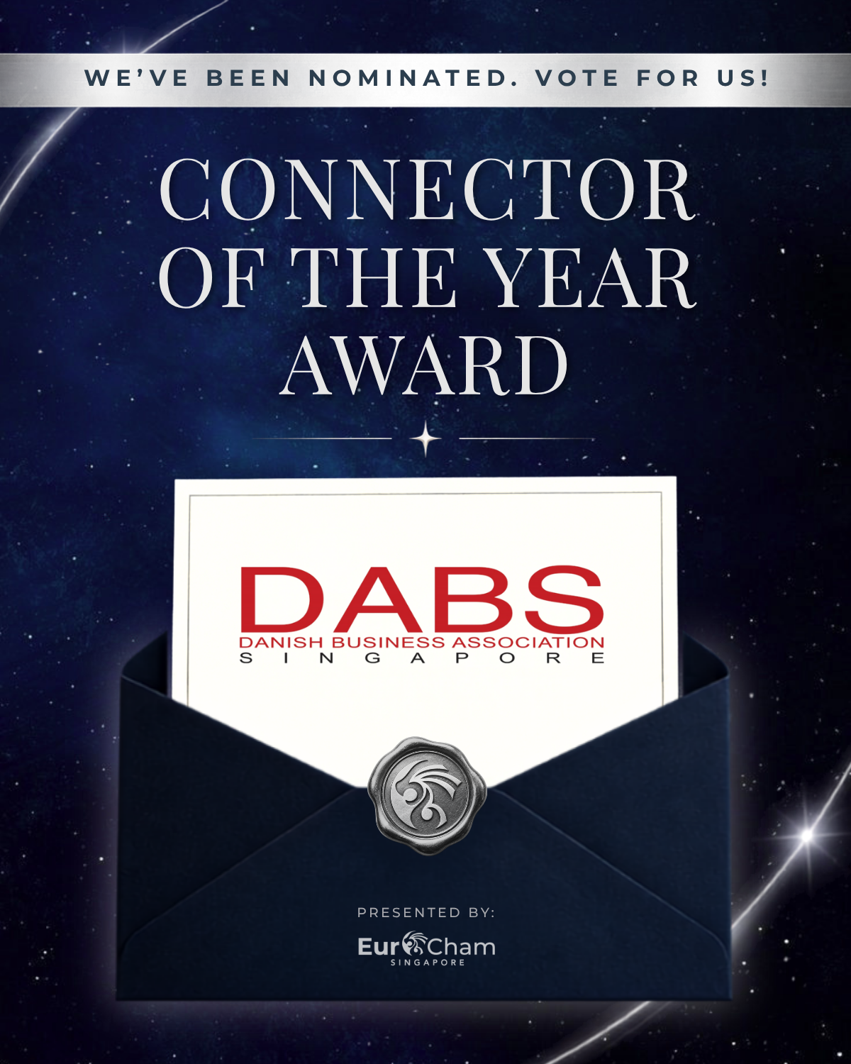 We've been nominated - vote for DABS as Connector of the Year!                