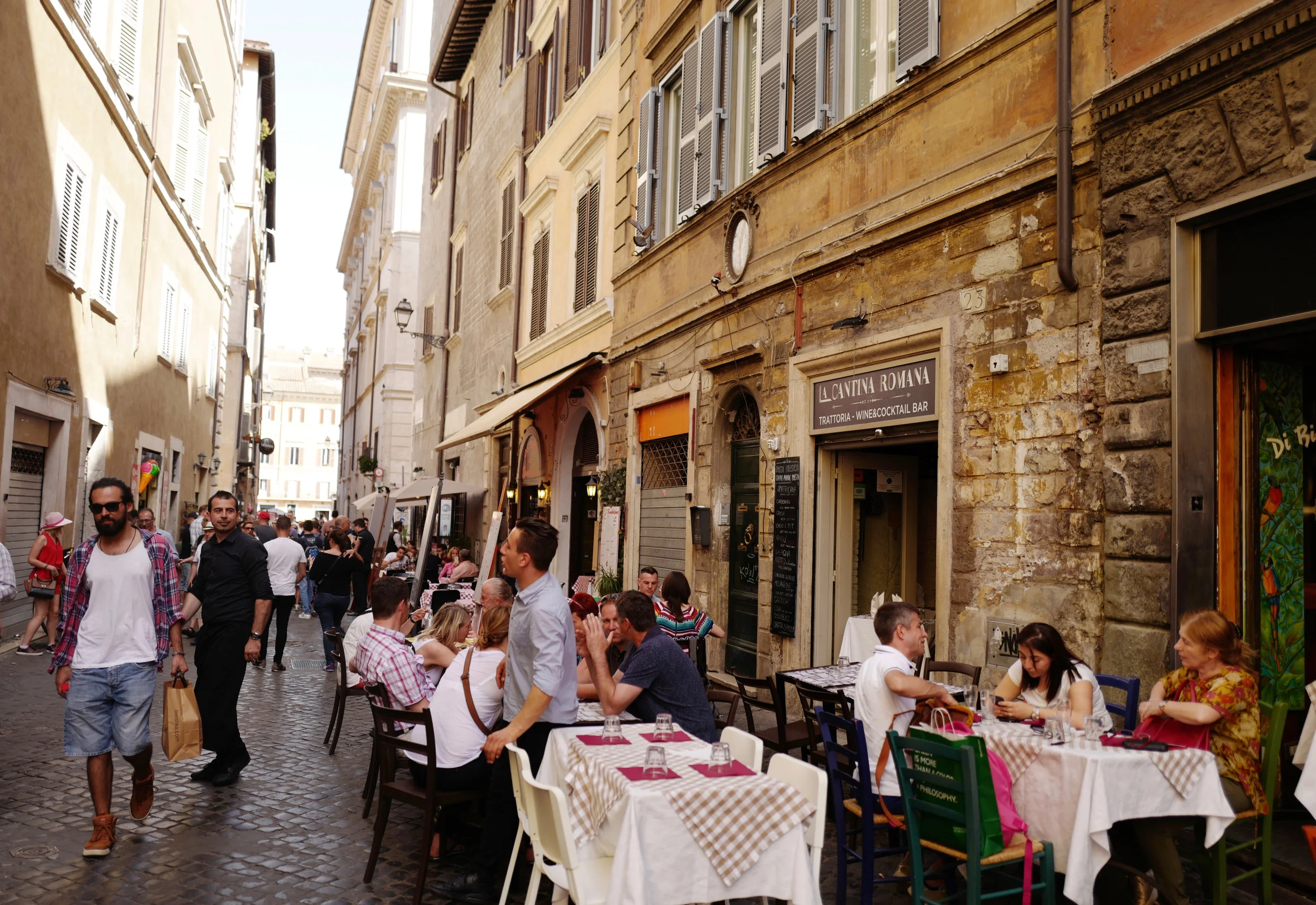Walking around the streets near Piazza Navona