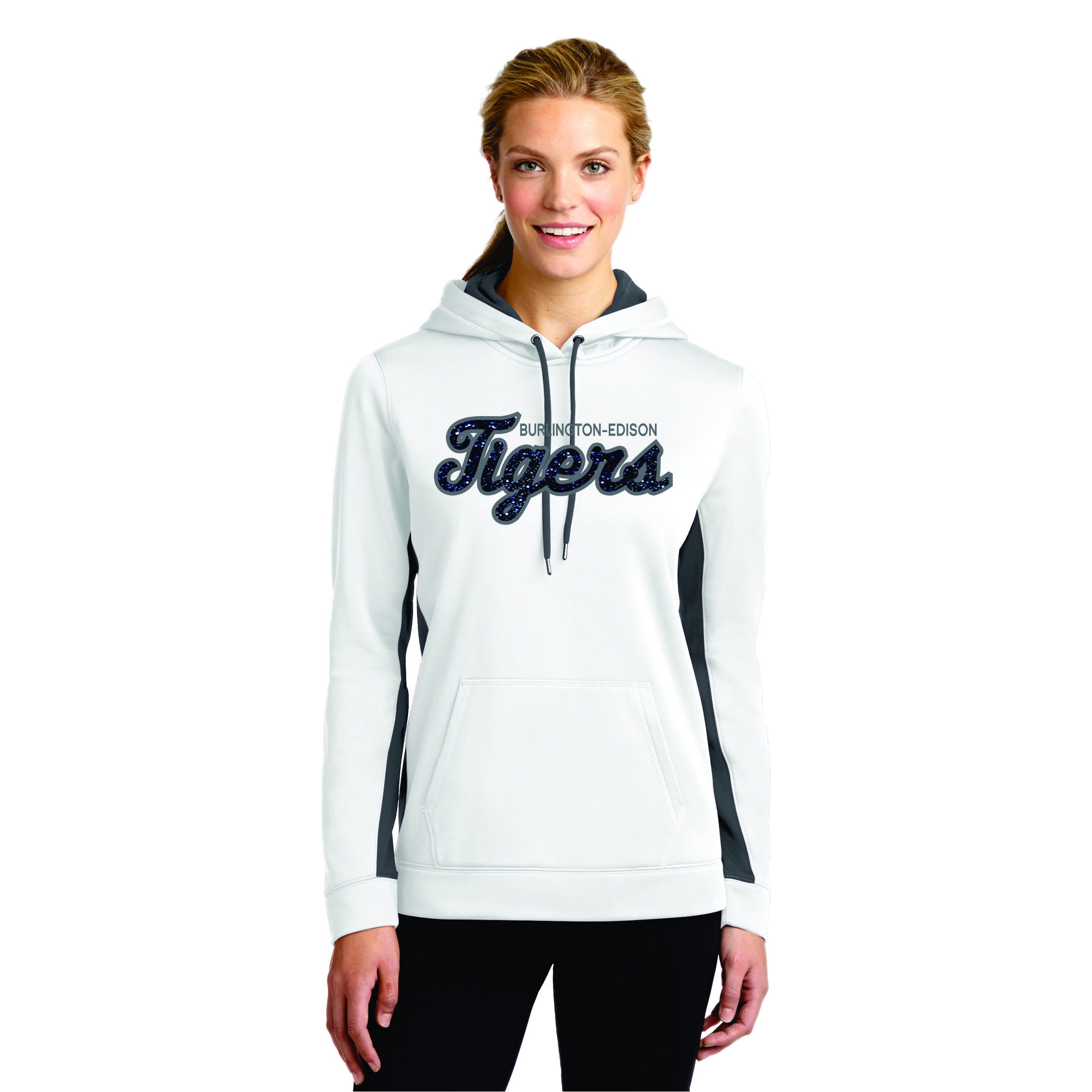 Sport-Tek® Ladies Sport-Wick® Fleece Colorblock Hooded Pullover ...