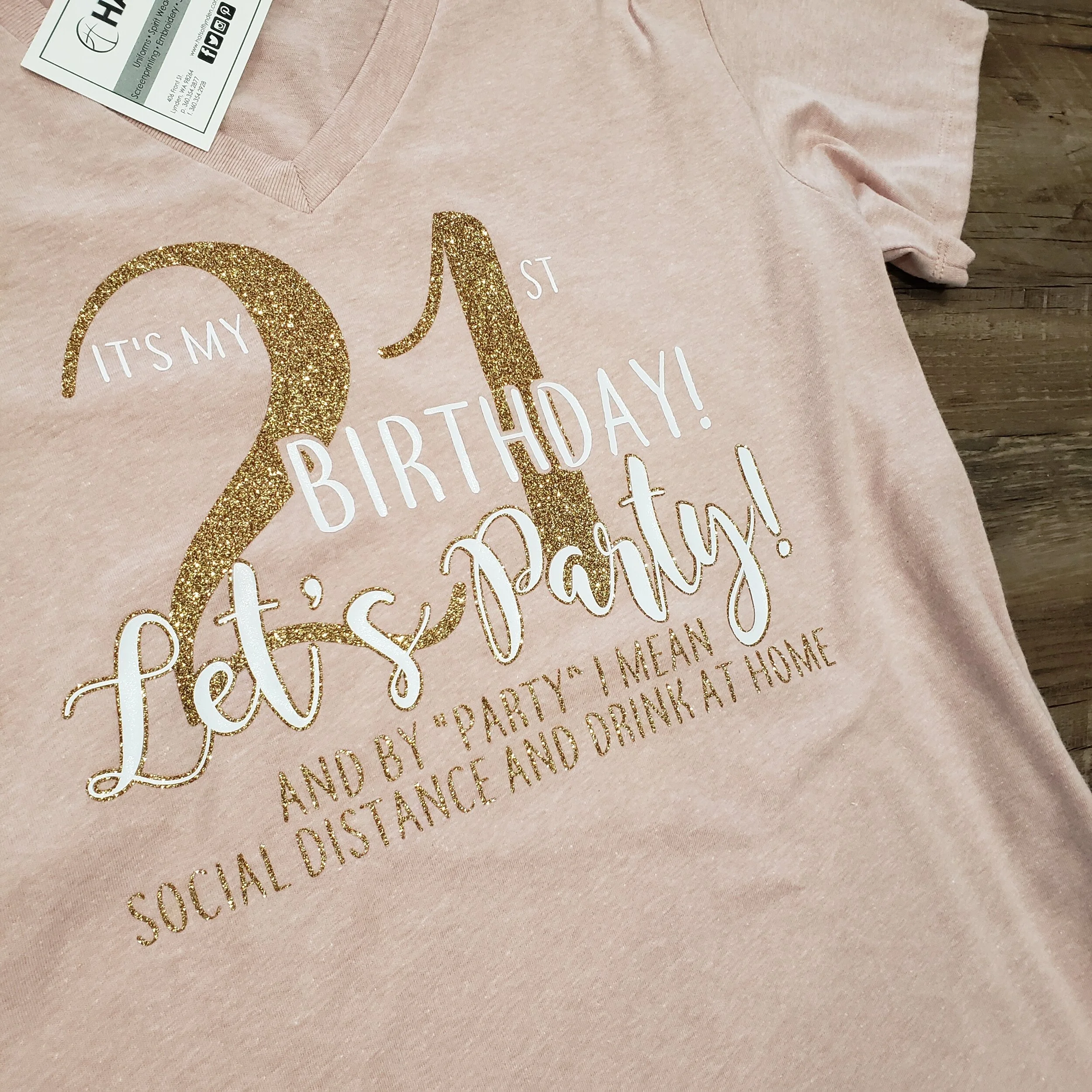 21st Birthday AA6046 Rose Gold T-Shirt Stay Home COVID-19.jpg