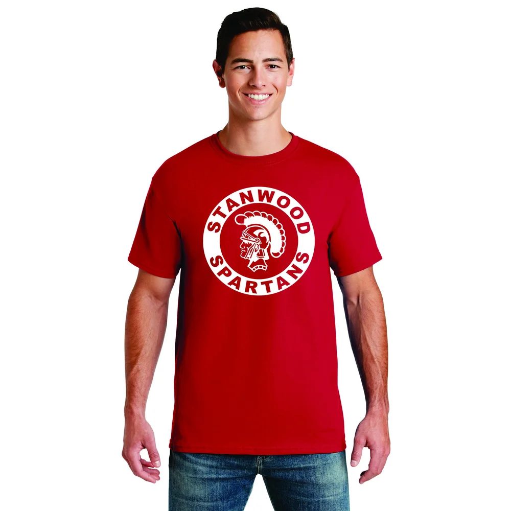 Stanwood Spartans Classic Circle Design Unisex T-Shirt (True Red