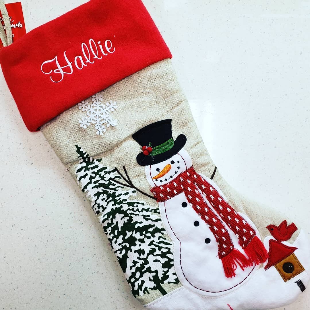 Hallie Embroidered Snowman Christmas Stocking.jpg