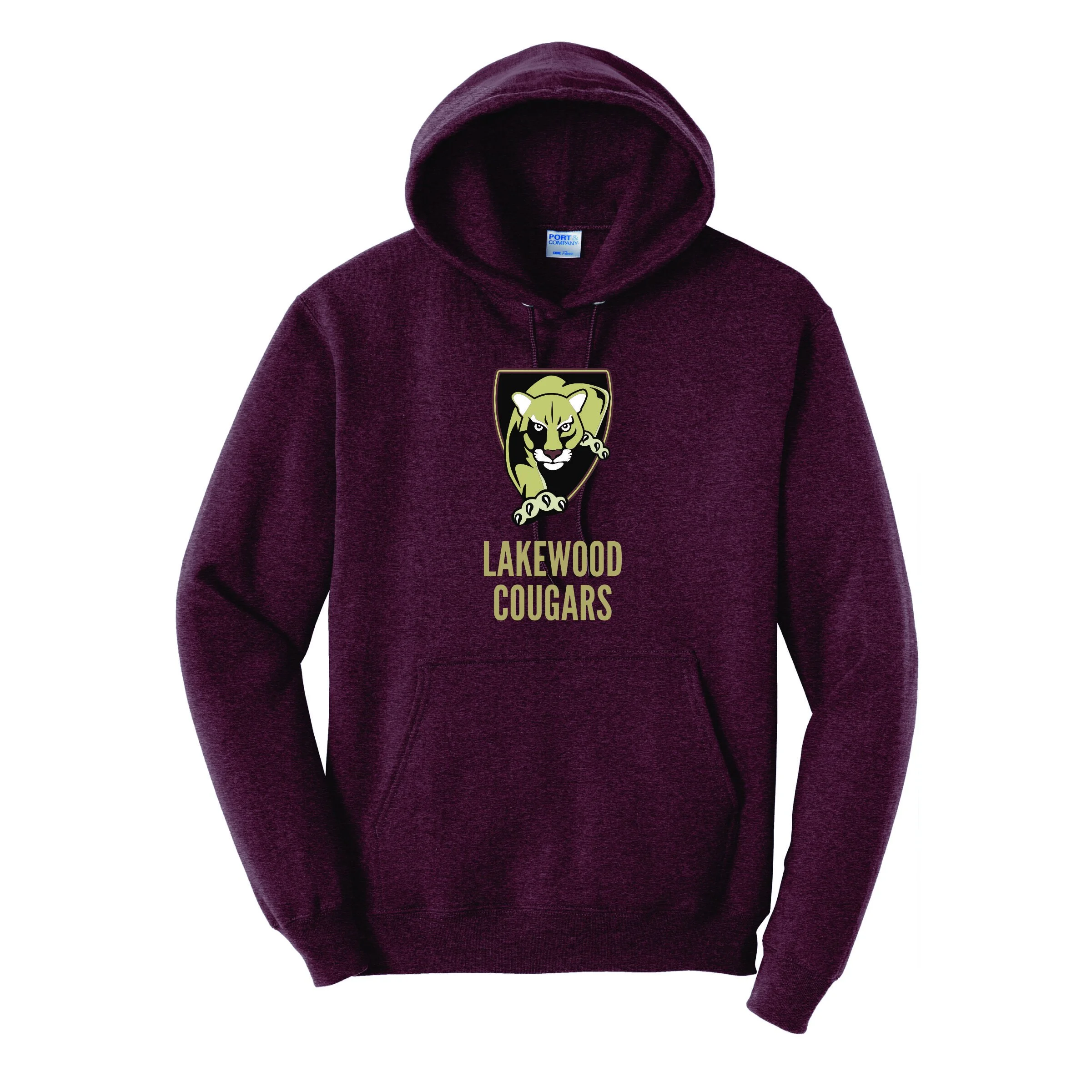 PC78H Lakewood Cougars, Heather Athletic Maroon.jpg