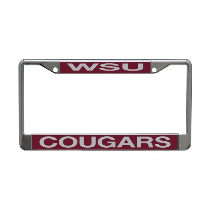 S94310 WASHINGTON STATE COUGARS LIC PLT FRAME SL METALLIC.jpg