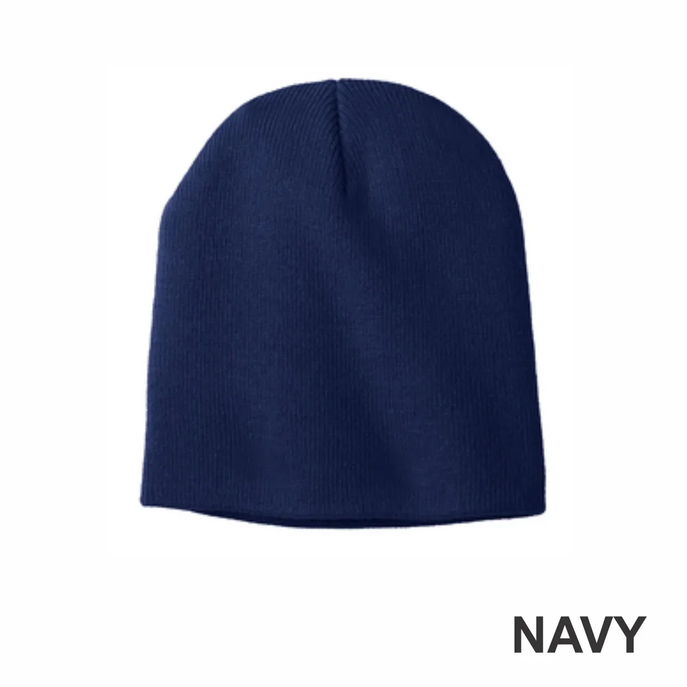 navy skull cap
