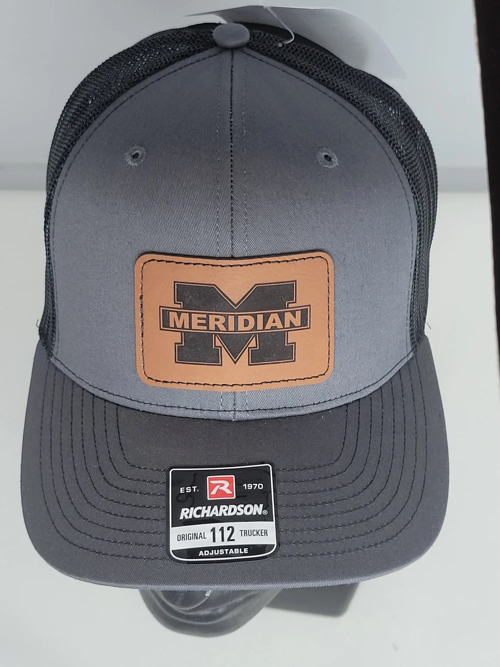 NEW Meridian Trojans Leather Patch Richardson 112 Trucker Hat 