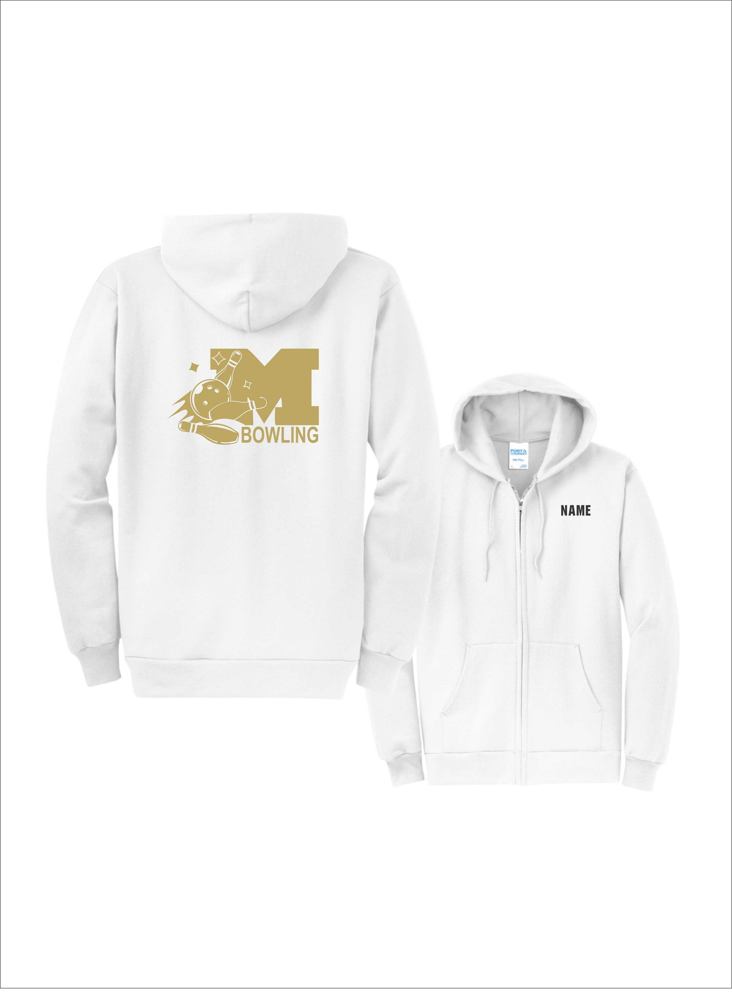 New Full Zip Hoodie 2 Meridian Bowling PC78ZH