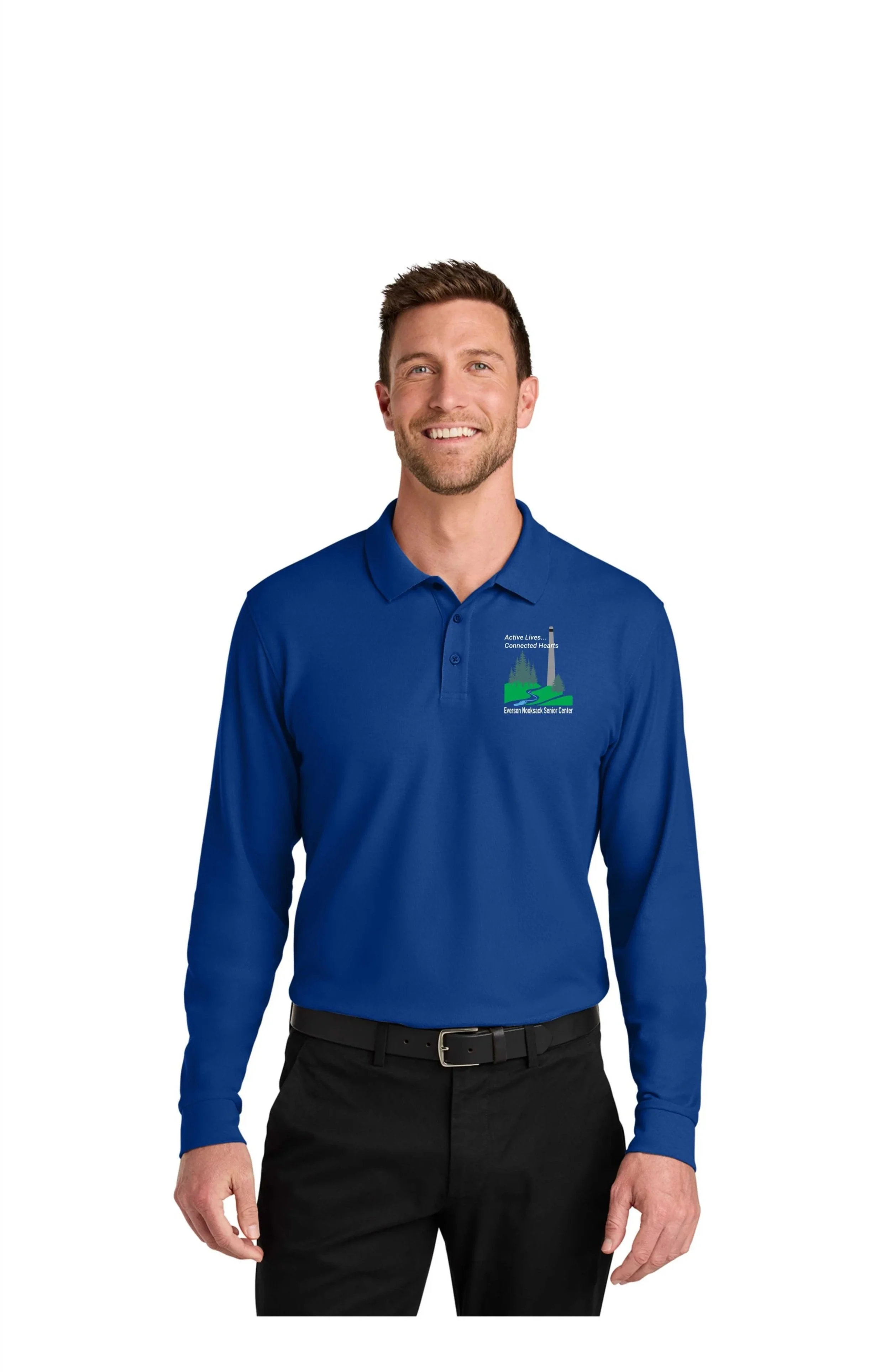 Everson Nooksack Senior Center Port Authority Wearever Signature Pique Long Sleeve Polo K200LS