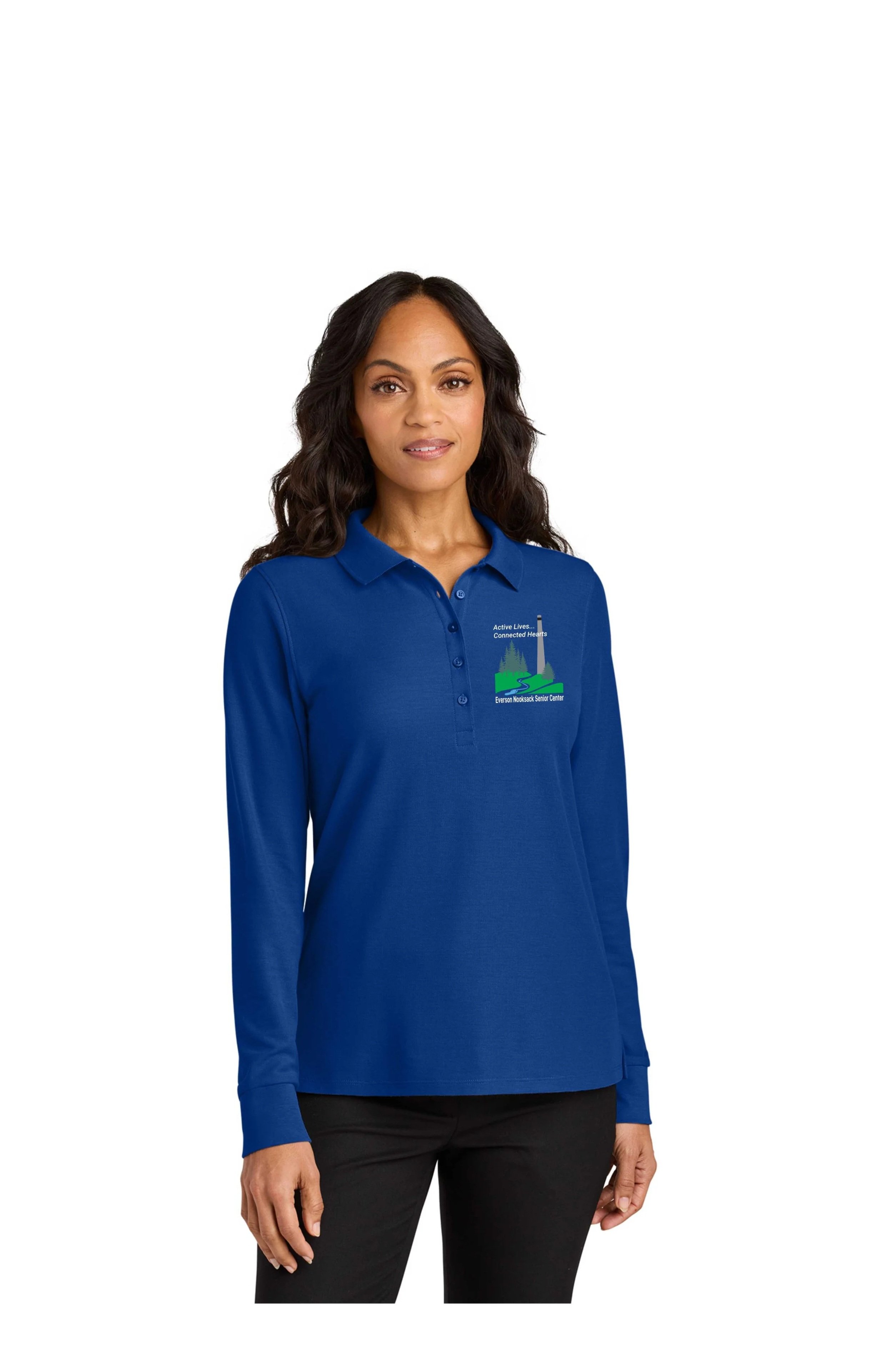 Everson Nooksack Senior Center Port Authority® Women’s Wearever Signature Pique Long Sleeve Polo LK200LS