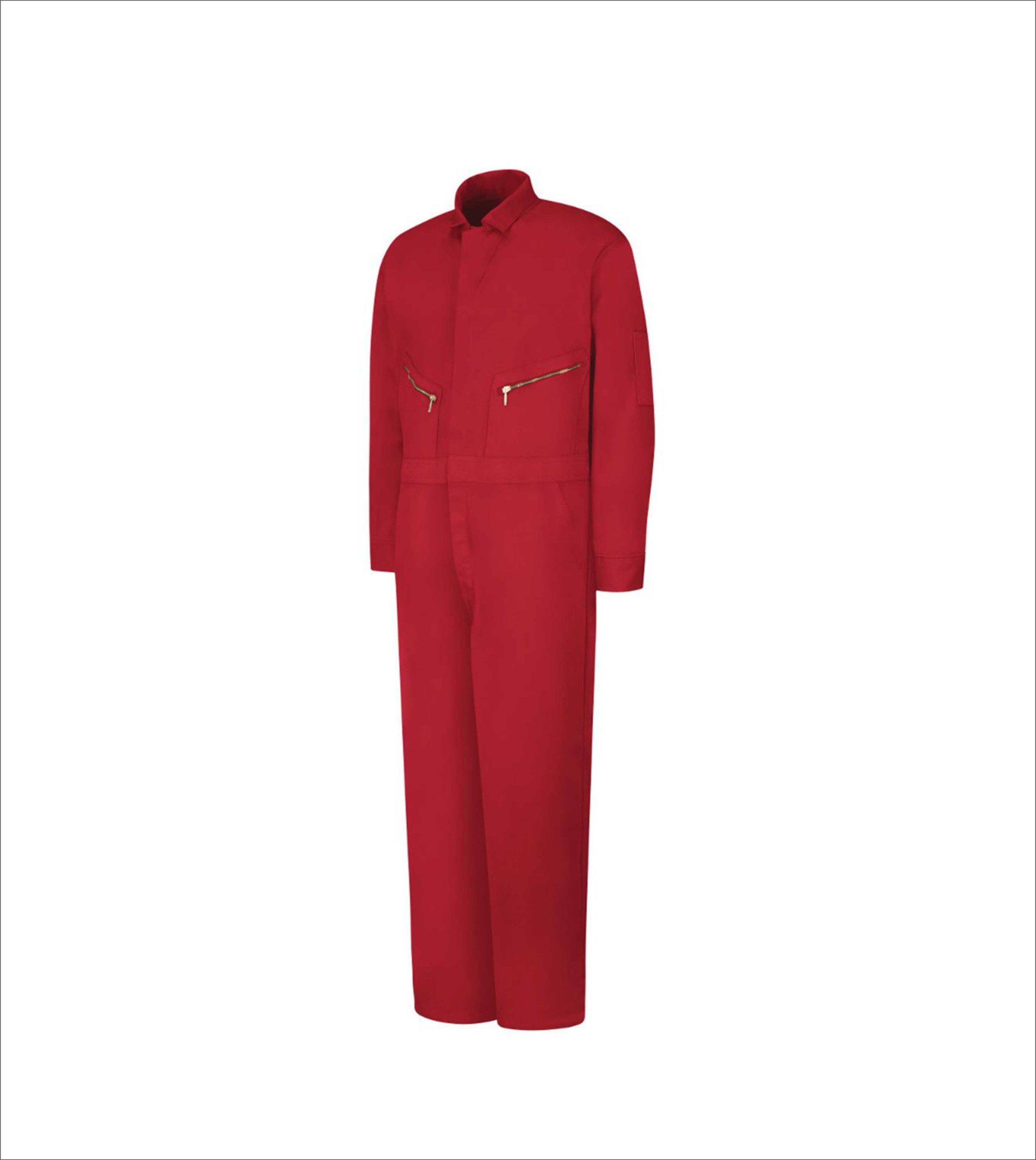 Men's Extended Sizes Zip-Front Cotton Coverall