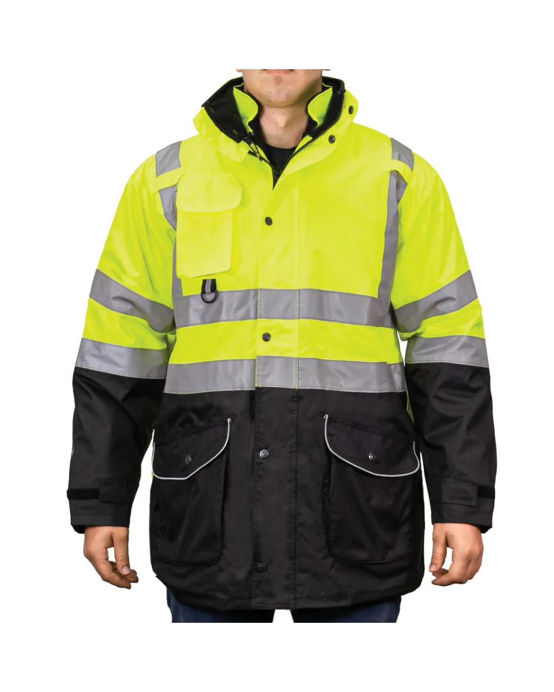 THE BLACK BOTTOM 6-IN-1 HI-VIS JACKET 1355