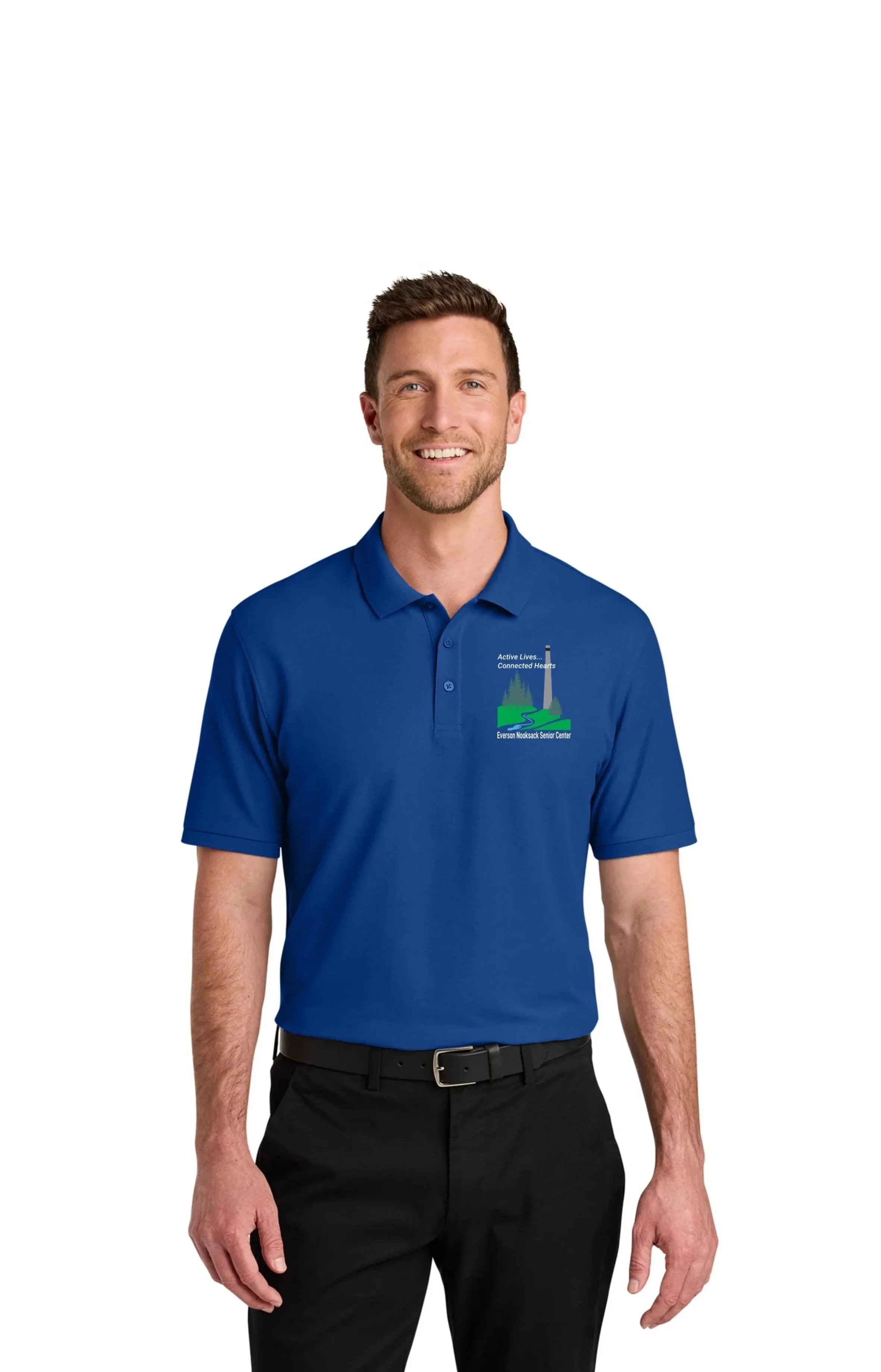 Everson Nooksack Senior Center Port Authority Wearever Signature Pique Long Sleeve Polo K200