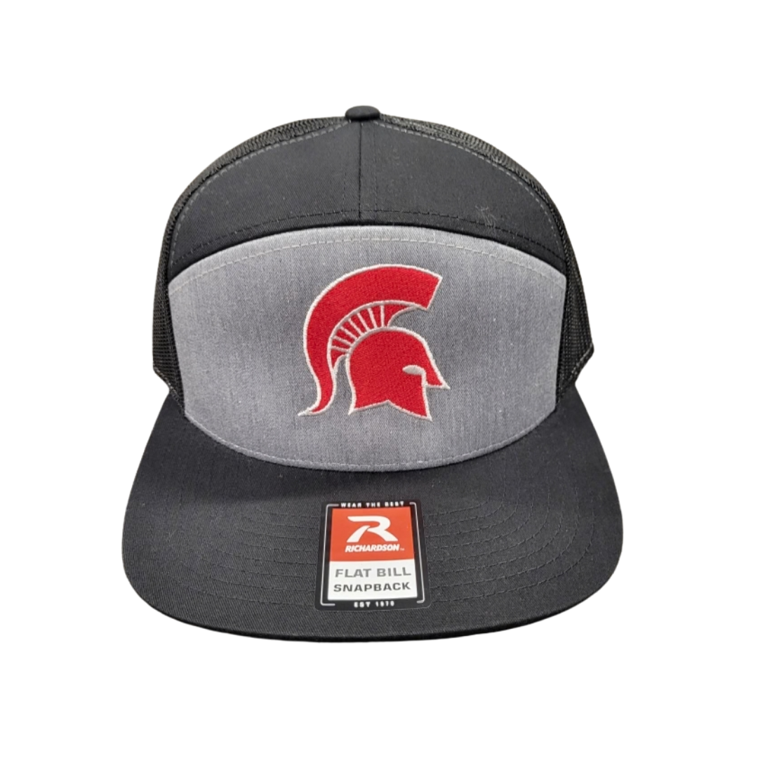 Stanwood Spartans Head Richardson 168 Flat Bill Trucker Hat