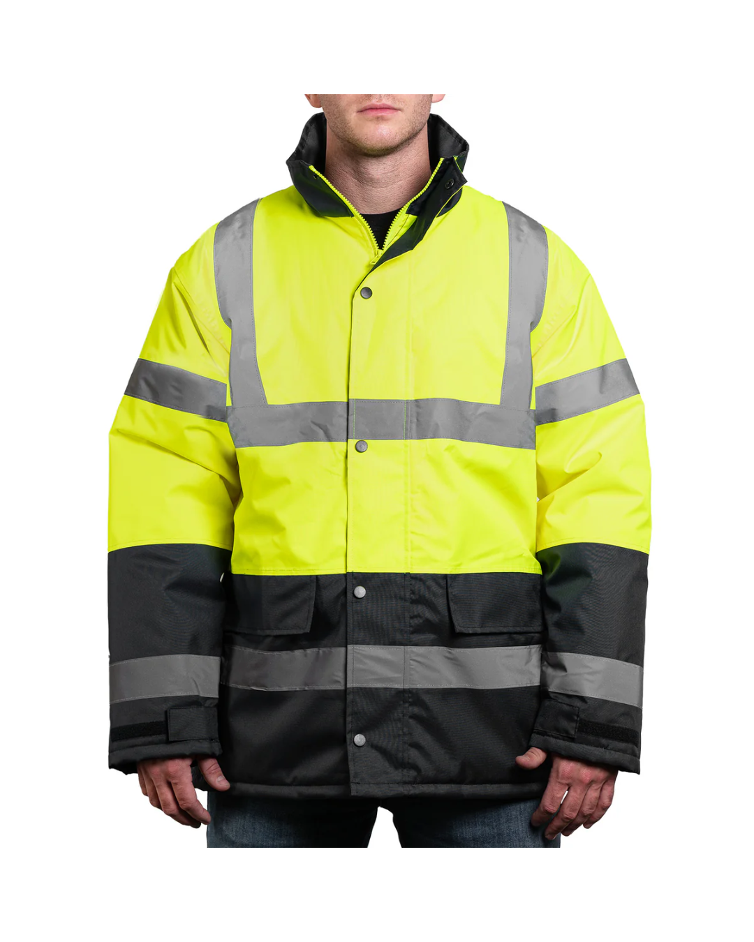 THE HI-VIS CLASS 3 BLACK BOTTOM PARKA 1865E
