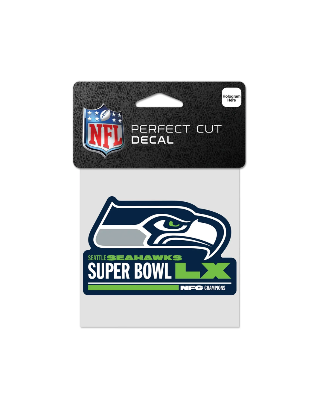 NFC Champions Seattle Seahawks Perfect Cut Color Decal 4" x 4" 20478426