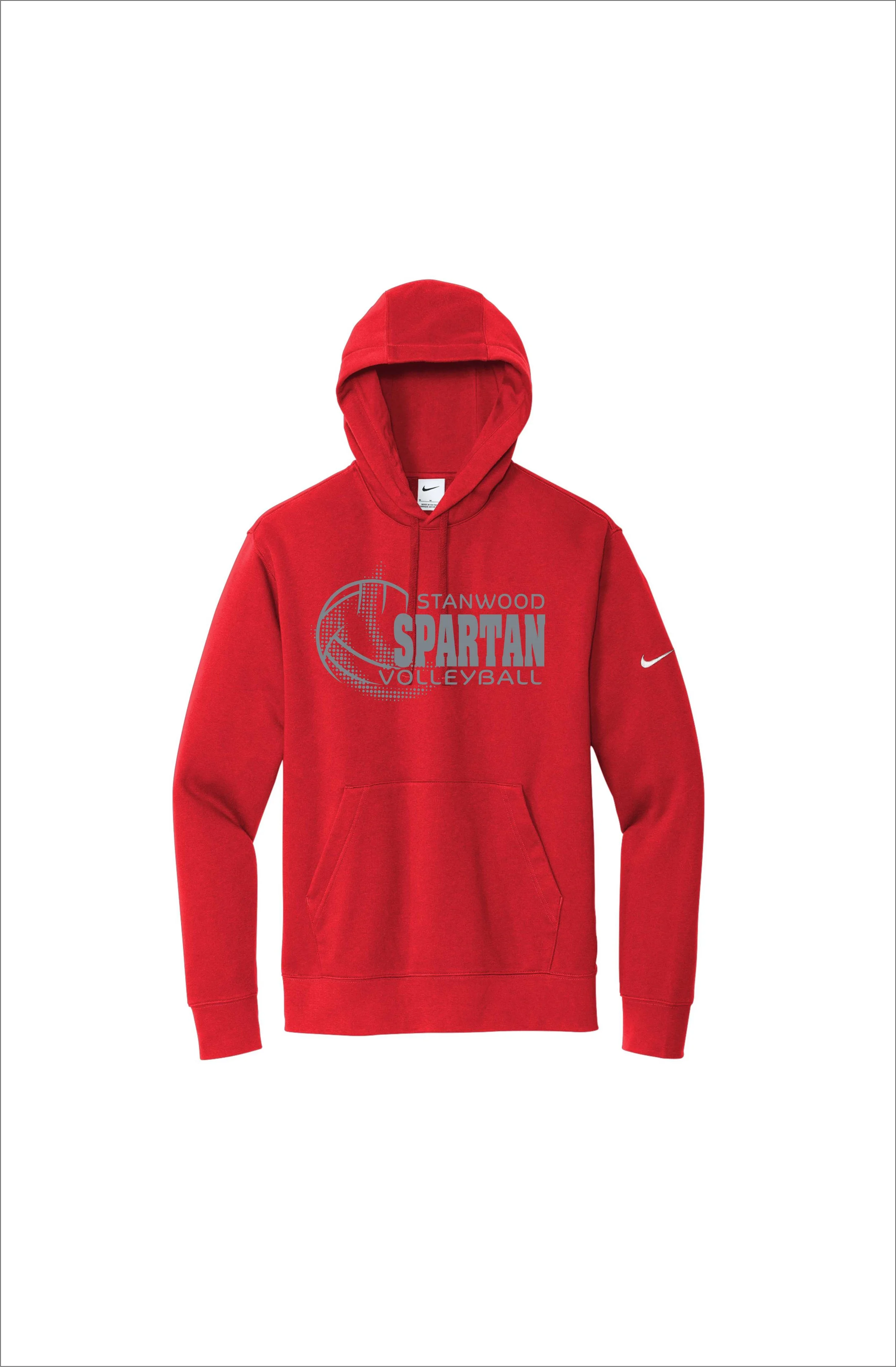 Stanwood Spartan Volleyball Nike Club Fleece Hoodie NKDR1499