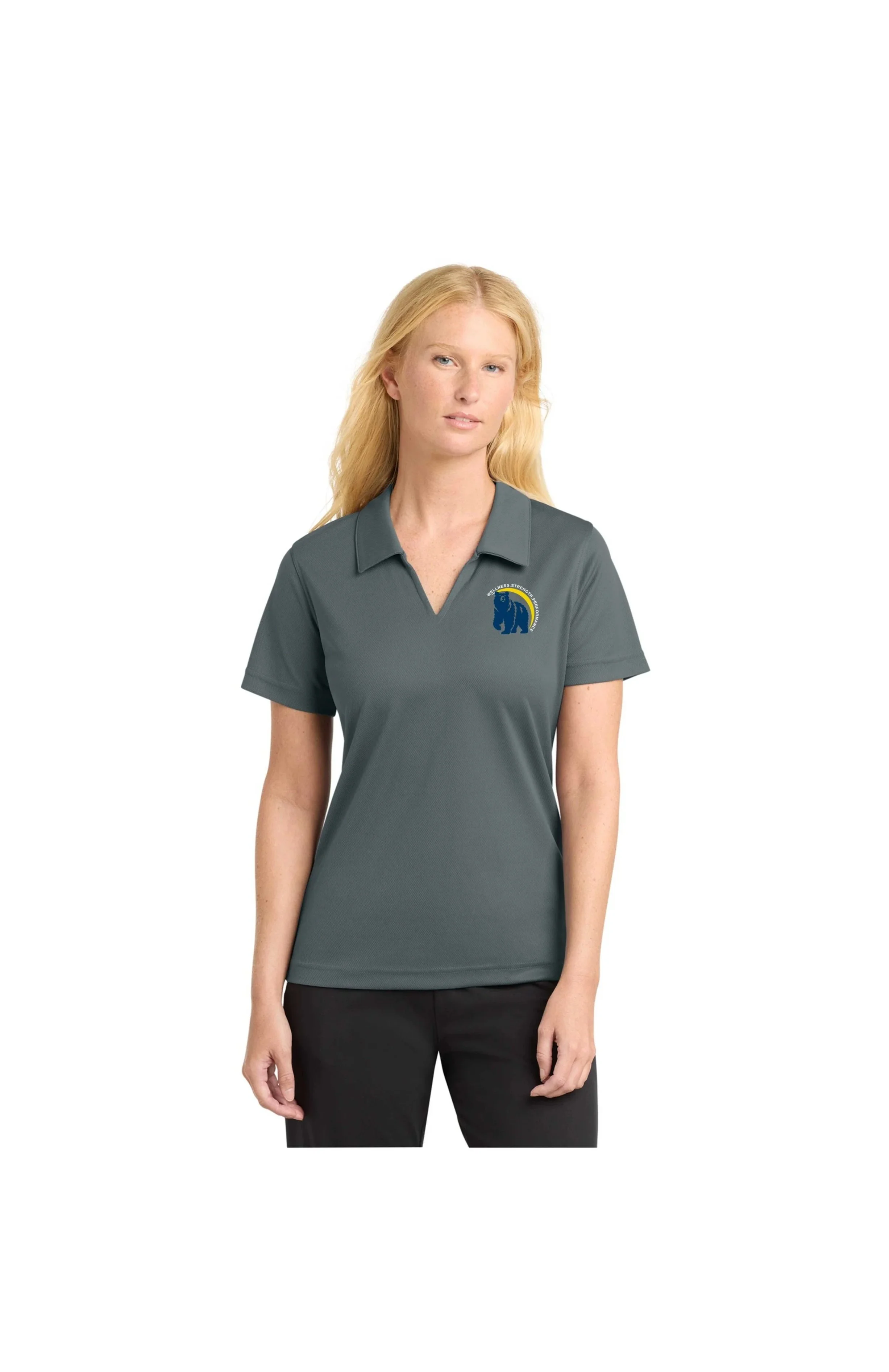 WSP Wellness Sport-Tek Women's Dri-Mesh V-Neck Polo L469