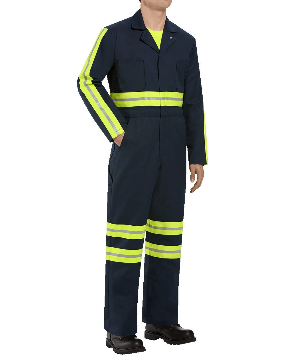 Men's Enhanced Visibility Action Back Coverall
