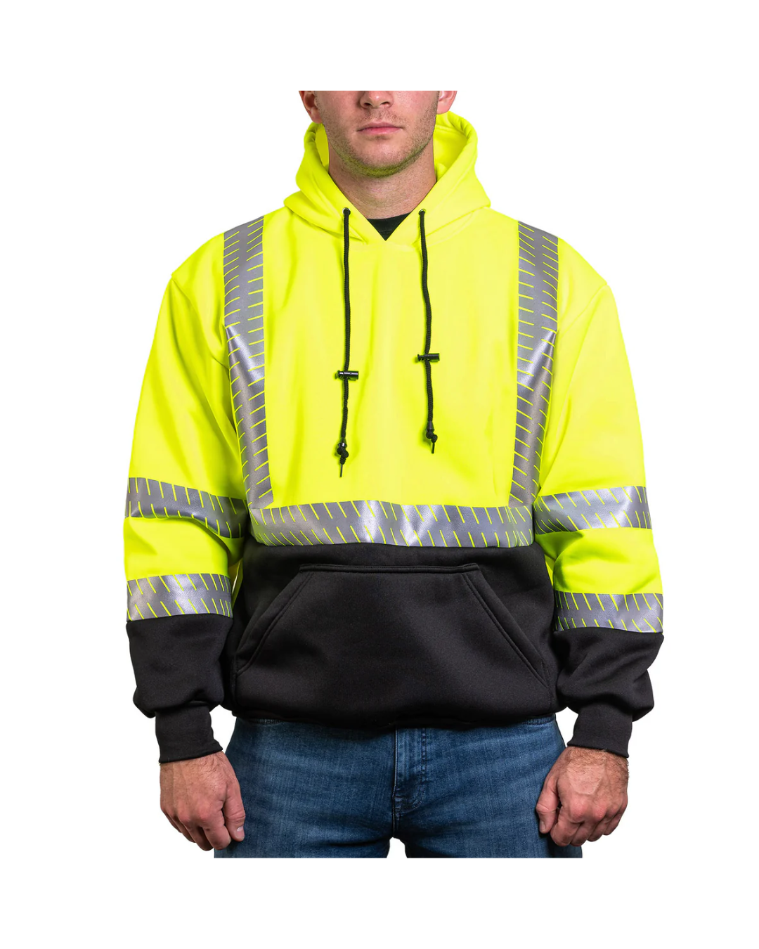 The No Zipper Econo Hoodie with Segmented Reflective Tape 8550E
