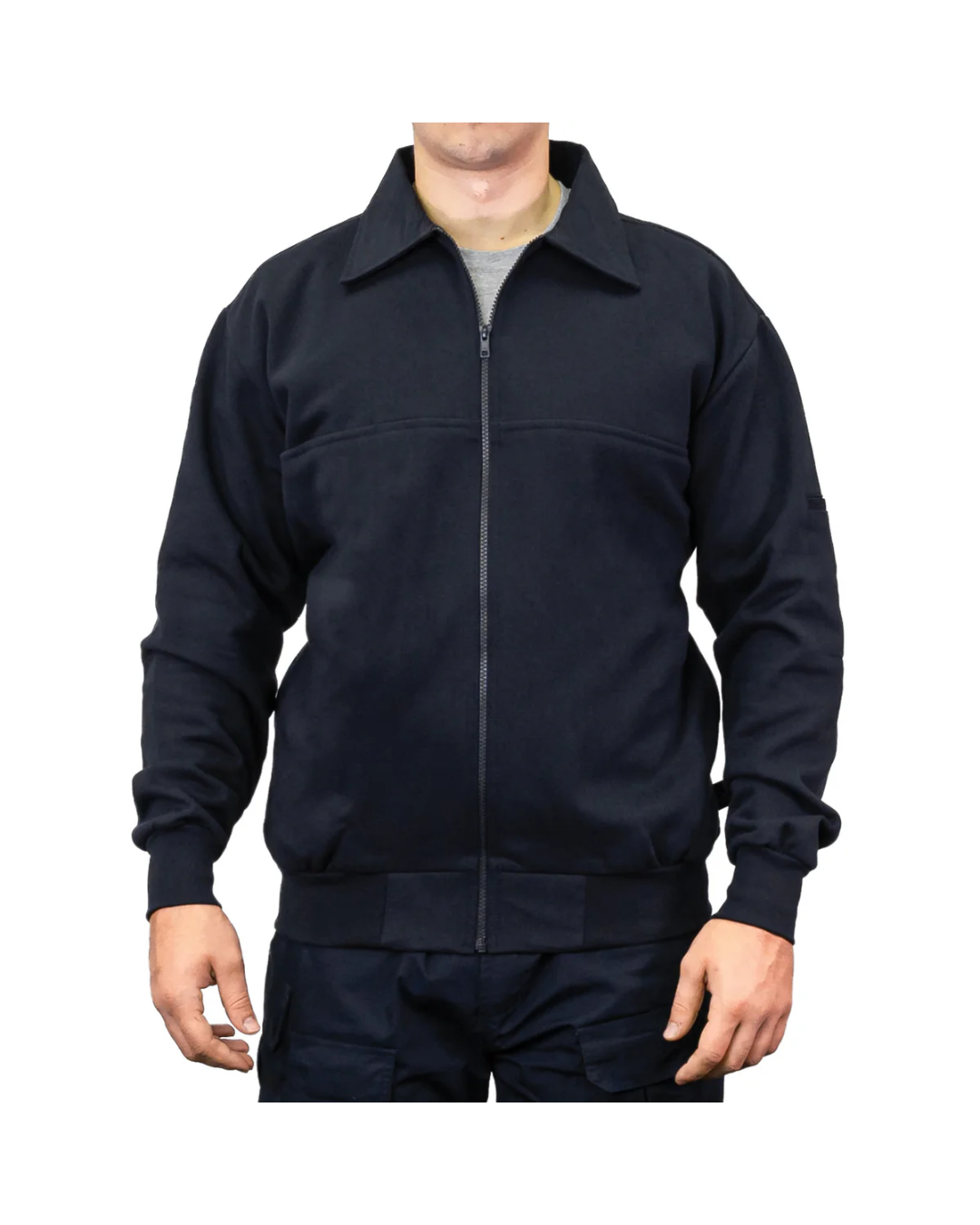 THE FULL ZIP JOB SHIRT WITH LAY-DOWN COLLAR 8075