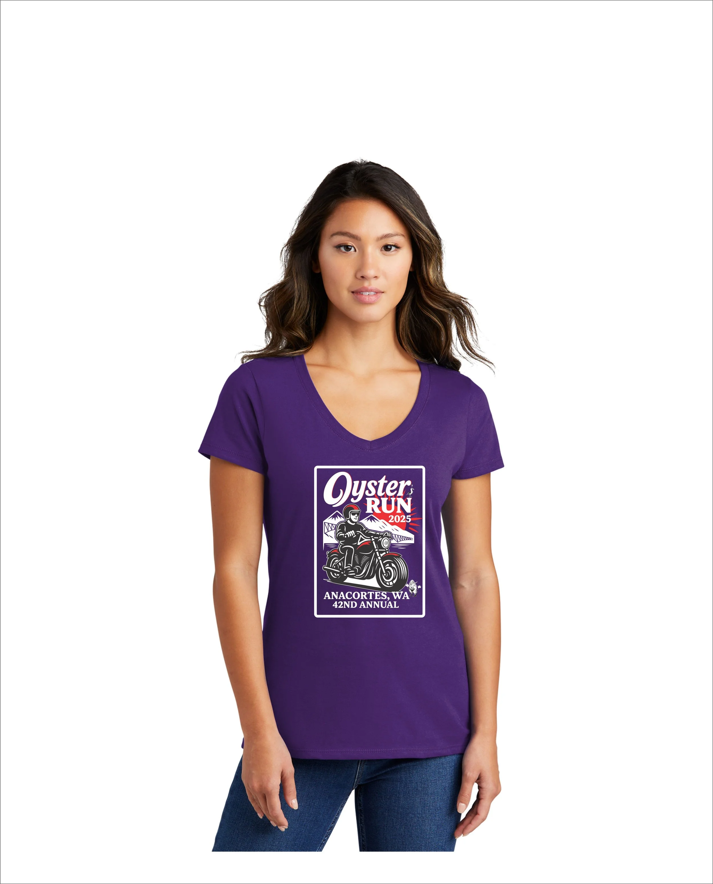2025 Oyster Run Ladies V-Neck T-Shirt LPC450V