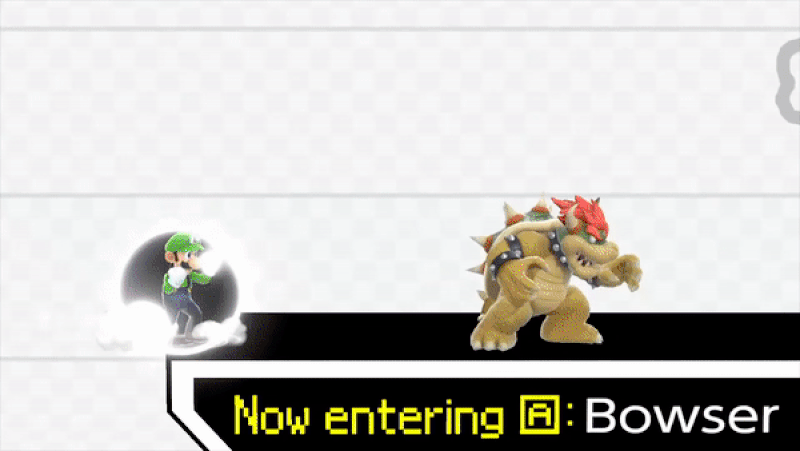Bowser’s side smash (left or right on the right stick, can be charged for greater damage).