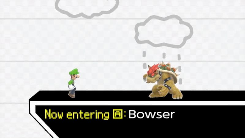 Bowser’s side special (B + left or right on the left stick).