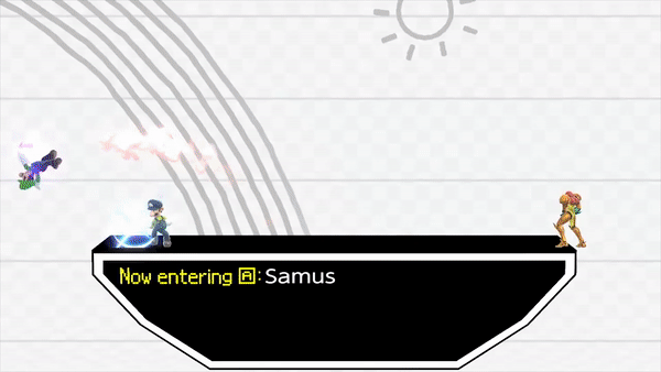 Samus’ neutral special (hold B while not moving).