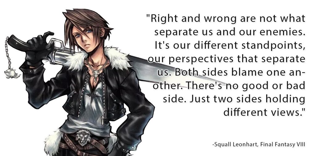 Let it be known that I am not above quoting a Final Fantasy character to prove a point.