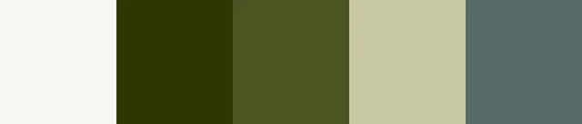 Green and white colour palette