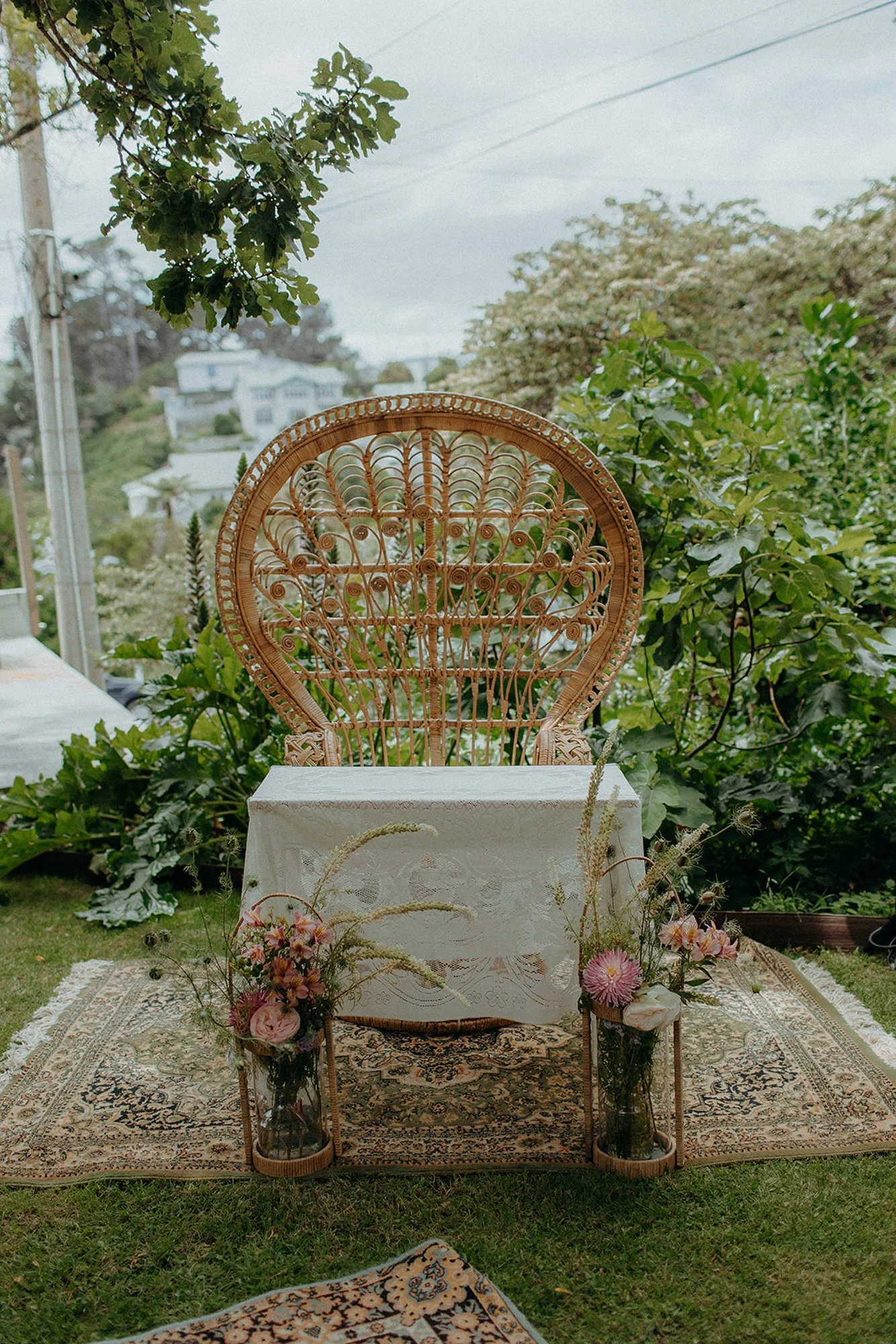 boho & signing table on rug.JPG